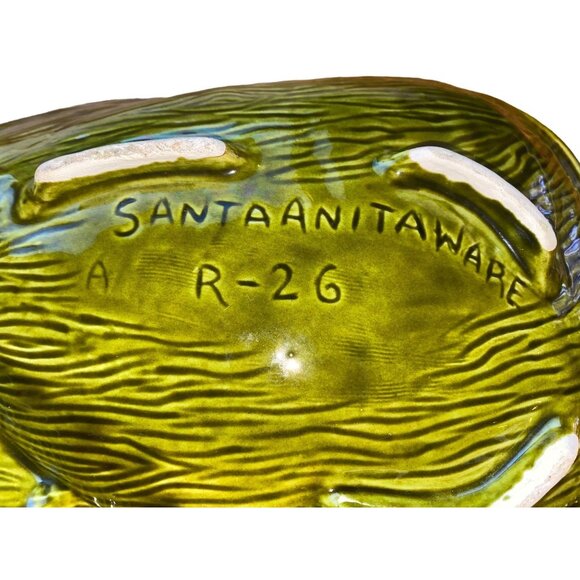 Santa Anita Ware R-26 Green Leaf Divided Ceramic Serving Dish - Picture 6 of 6